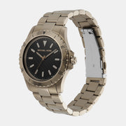  Shop Authentic Michael Kors Everest Three Hand Quartz Black Dial Gold Steel Strap Watch For Men - MK9140 - Luxxuri