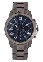  Shop Authentic Fossil Grant Chronograph Blue Dial Grey Steel Strap Watch for Men - FS4831 - Luxxuri