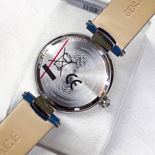  Shop Authentic Versace Olympo Gleam White Dial Green Leather Strap Watch for Women - VAN020016 - Luxxuri