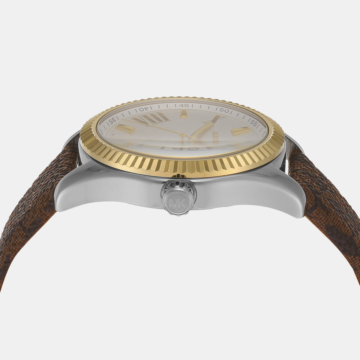  Shop Authentic Michael Kors Lexington Silver Dial Brown Leather Strap Watch For Women - MK4745 - Luxxuri