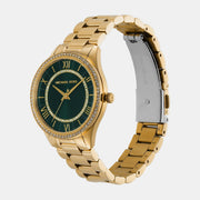  Shop Authentic Michael Kors Lauryn Analog Green Dial Gold Steel Strap Watch for Women - MK4737 - Luxxuri