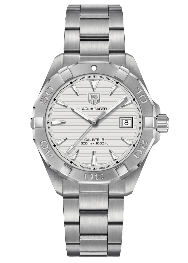  Shop Authentic Tag Heuer Aquaracer Automatic White Dial Silver Steel Strap Watch for Men - WAY2111.BA0928 - Luxxuri
