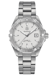  Shop Authentic Tag Heuer Aquaracer Automatic White Dial Silver Steel Strap Watch for Men - WAY2111.BA0928 - Luxxuri