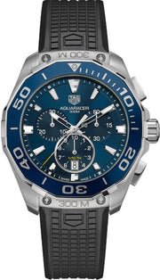  Shop Authentic Tag Heuer Aquaracer Chronograph Blue Dial Black Rubber Strap Watch for Men - CAY111B.FT6041 - Luxxuri