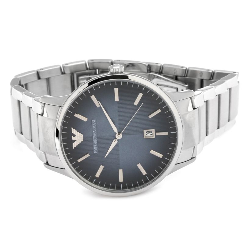  Shop Authentic Emporio Armani Renato Blue Dial Silver Steel Strap Watch For Men - AR2472 - Luxxuri