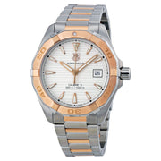  Shop Authentic Tag Heuer Aquaracer Calibre 5 Automatic White Dial Two Tone Steel Strap Watch for Men - WAY2150.BD0911 - Luxxuri