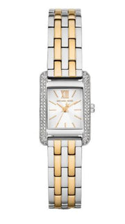  Shop Authentic Michael Kors Three-Hand White Dial Two Tone Steel Strap Watch for Women - MKO1035 - Luxxuri