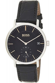  Shop Authentic Hugo Boss Corporal Black Dial Black Leather Strap Watch for Men - 1513638 - Luxxuri