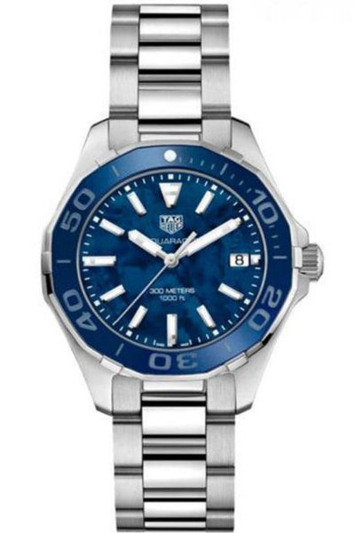  Shop Authentic Tag Heuer Aquaracer Blue Dial Silver Steel Strap Watch for Women - WAY131S.BA0748 - Luxxuri