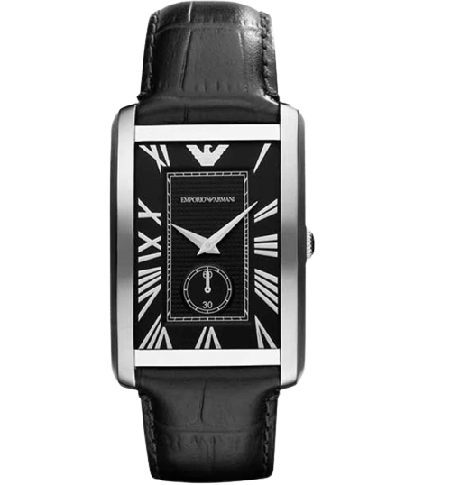 Shop Authentic Emporio Armani Classic Analog Black Dial Black Leather Strap Strap Watch For Men - AR1604 - Luxxuri