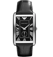  Shop Authentic Emporio Armani Classic Analog Black Dial Black Leather Strap Strap Watch For Men - AR1604 - Luxxuri