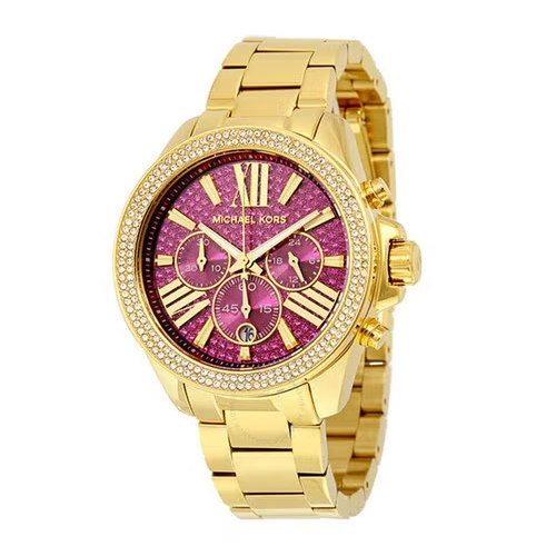  Shop Authentic Michael Kors Wren Purple Dial Gold Steel Strap Watch for Women - MK6290 - Luxxuri