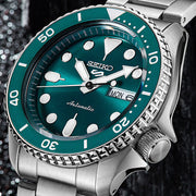  Shop Authentic Seiko 5 Sports Automatic Green Dial Silver Steel Strap Watch For Men - SRPD61K1 - Luxxuri