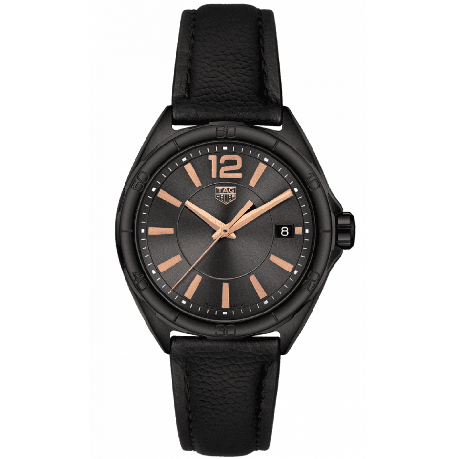  Shop Authentic Tag Heuer Formula 1 Quartz Black Dial Black Leather Strap Watch for Women - WBJ1314.FC8230 - Luxxuri