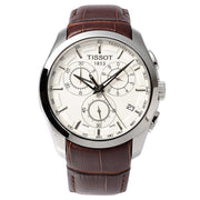  Shop Authentic Tissot Couturier Chronograph White Dial Brown Leather Strap Watch For Men - T035.617.16.031.00 - Luxxuri