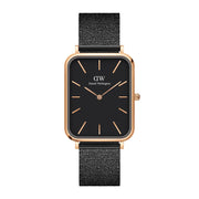  Shop Authentic Daniel Wellington Quadro Pressed Ashfield Black Dial Black Mesh Strap Watch for Women - DW00100467 - Luxxuri