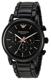  Shop Authentic Emporio Armani Luigi Ceramic Chronograph Black Dial Black Strap Watch For Men - AR1509 - Luxxuri