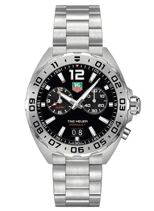  Shop Authentic Tag Heuer Formula 1 Black Dial Silver Steel Strap Watch for Men - WAZ111A.BA0875 - Luxxuri