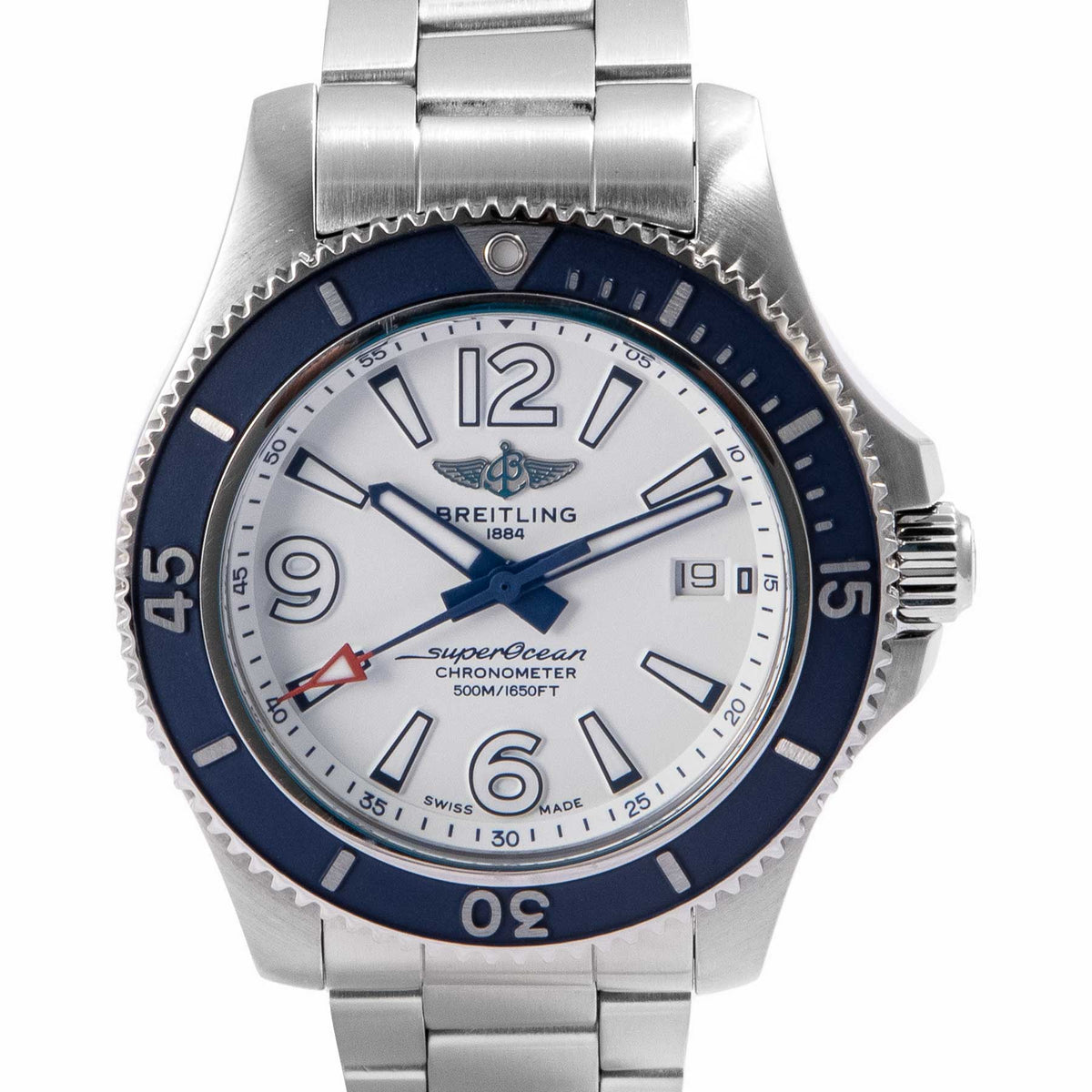  Shop Authentic Breitling Superocean 42mm White Dial Silver Steel Strap Watch for Men - A17366D81A1A1 - Luxxuri