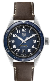  Shop Authentic Tag Heuer Autavia Calibre 5 Automatic Blue Dial Brown Leather Strap Watch for Men - WBE5116.FC8266 - Luxxuri