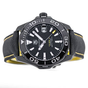  Shop Authentic Tag Heuer Aquaracer Calibre 5 Automatic Black Dial Black Nylon Strap Watch for Men - WAY218A.FC6362 - Luxxuri