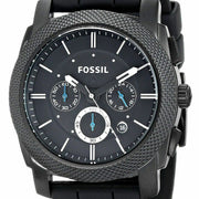  Shop Authentic Fossil Machine Chronograph Black Dial Black Silicone Strap Watch for Men - FS4487 - Luxxuri
