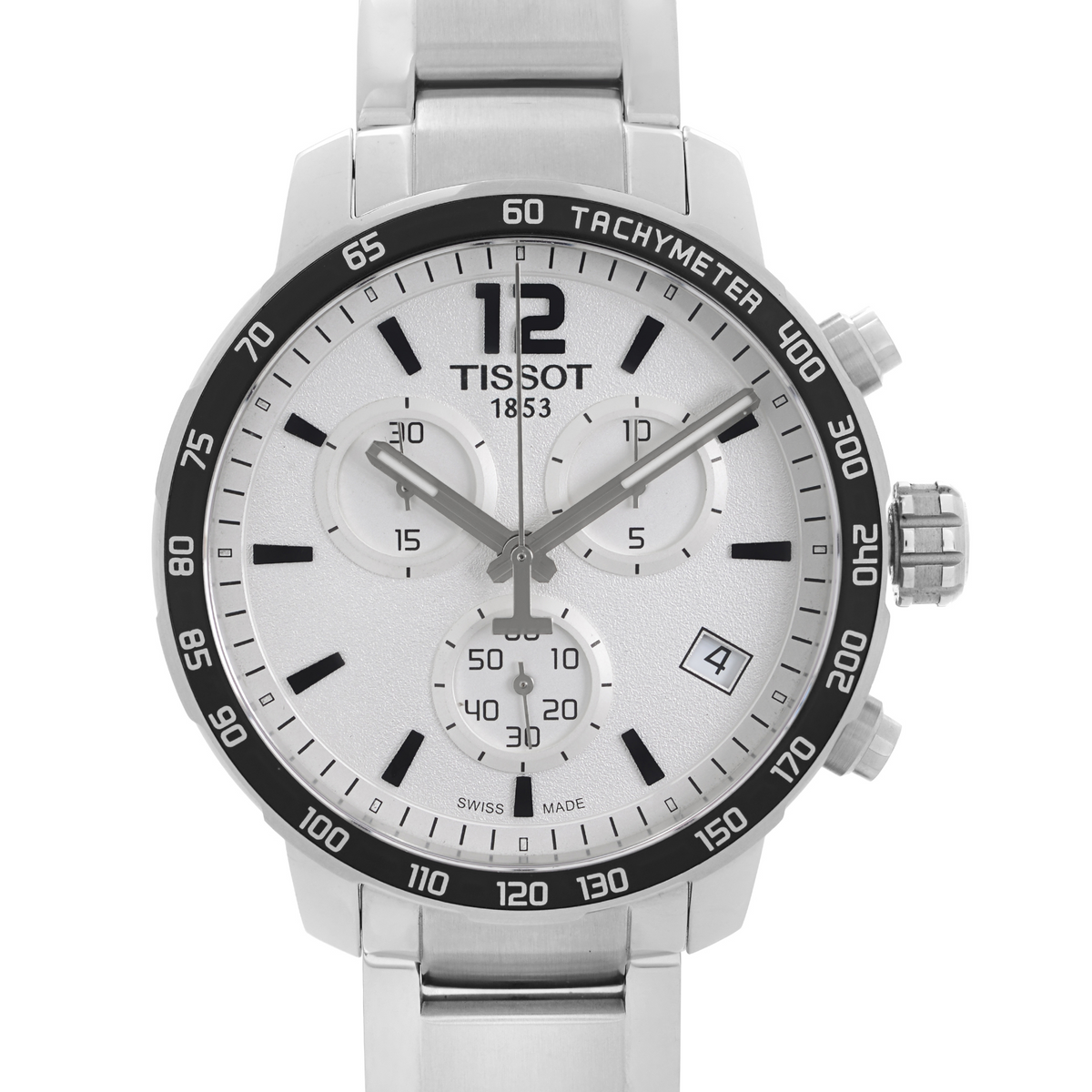  Shop Authentic Tissot Quickster Chronograph Silver Dial Watch For Men - T095.417.11.037.00 - Luxxuri