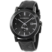  Shop Authentic Burberry The City Black Dial Black Leather Strap Watch for Men - BU9906 - Luxxuri