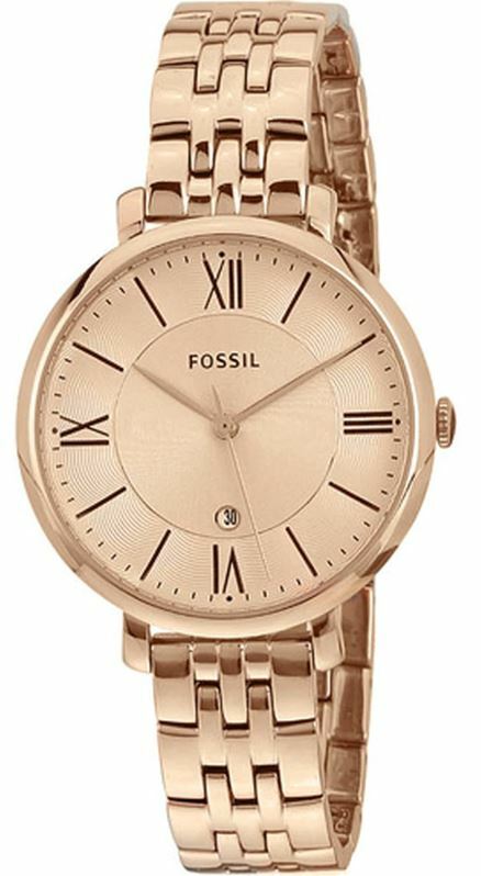  Shop Authentic Fossil Jacqueline Rose Gold Dial Rose Gold Steel Strap Watch for Women - ES3435 - Luxxuri