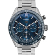  Shop Authentic Tag Heuer Carrera Chronograph Blue Dial Silver Steel Strap Watch for Men - CBN2A1A.BA0643 - Luxxuri
