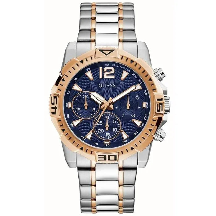  Shop Authentic Guess Commander Chronograph Blue Dial Two Tone Steel Strap Watch for Men - GW0056G5 - Luxxuri