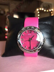  Shop Authentic Marc Jacobs Amy Pop Pink Dial Pink Leather Strap Watch for Women - MBM1286 - Luxxuri