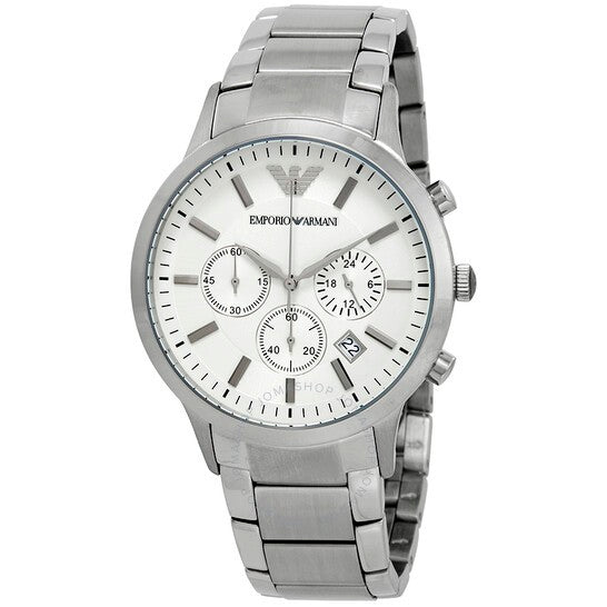  Shop Authentic Emporio Armani Renato Chronograph Cream Dial Silver Steel Strap Watch For Men - AR2458 - Luxxuri