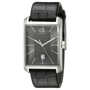  Shop Authentic Calvin Klein Window Black Dial Black Leather Strap Watch for Men - K2M21107 - Luxxuri