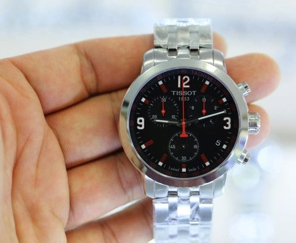  Shop Authentic Tissot PRC 200 Asian Games Special Edition Black Dial Silver Steel Strap Watch For Men - T055.417.11.057.01 - Luxxuri