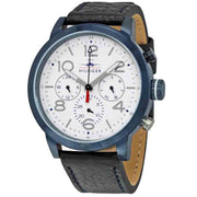  Shop Authentic Tommy Hilfiger Jake Multi Function Quartz White Dial Black Leather Strap Watch for Men - 1791235 - Luxxuri