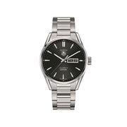  Shop Authentic Tag Heuer Carrera Calibre 5 Automatic Black Dial Silver Steel Strap Watch for Men - WAR201A.BA0723 - Luxxuri
