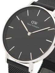  Shop Authentic Daniel Wellington Petite Ashfield Black Dial Black Mesh Strap Watch For Women - DW00100308 - Luxxuri