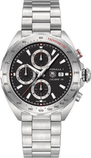  Shop Authentic Tag Heuer Formula 1 Calibre 16 Automatic Chronograph Black Dial Silver Steel Strap Watch for Men - CAZ2010.BA0876 - Luxxuri