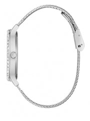  Shop Authentic Guess Soiree Diamonds Silver Dial Silver Mesh Bracelet Watch for Women - GW0402L1 - Luxxuri