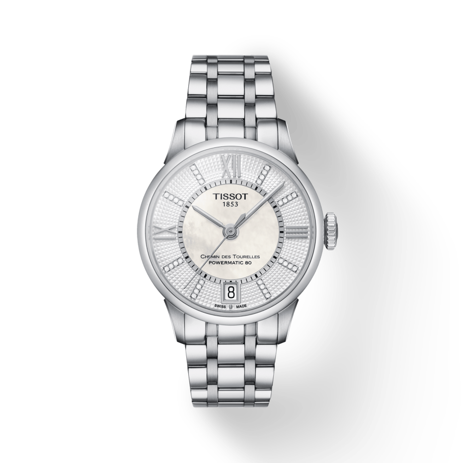  Shop Authentic Tissot Chemin Des Tourelles Powermatic 80 Helvetic Silver Dial Silver Steel Strap Watch For Women - T099.207.11.116.00 - Luxxuri