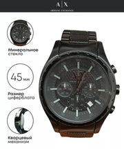  Shop Authentic Armani Exchange Chronograph Black Dial Black Steel Strap Watch for Men - AX1058 - Luxxuri