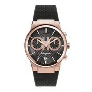  Shop Authentic Salvatore Ferragamo Sapphire Chrono Black Dial Black Rubber Strap Watch for Men - SFME00721 - Luxxuri