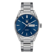  Shop Authentic Tag Heuer Carrera Automatic Blue Dial Silver Steel Strap Watch for Men - WAR201E.BA0723 - Luxxuri