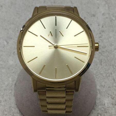  Shop Authentic Armani Exchange Cayde Analog Gold Dial Gold Steel Strap Watch For Men - AX2707 - Luxxuri