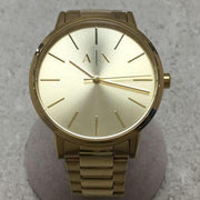  Shop Authentic Armani Exchange Cayde Analog Gold Dial Gold Steel Strap Watch For Men - AX2707 - Luxxuri