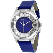  Shop Authentic Marc Jacobs Henry Skeleton Blue Dial Blue Leather Strap Watch for Women - MBM1337 - Luxxuri