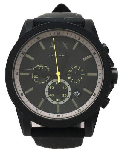  Shop Authentic Armani Exchange Outerbanks Chronograph Black Dial Black Silicone Strap Watch For Men - AX1343 - Luxxuri