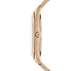  Shop Authentic Michael Kors Slim Runway Three-Hand Gold Dial Gold Steel Strap Watch for Women - MK9122 - Luxxuri