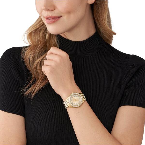  Shop Authentic Michael Kors Harlowe Three-Hand Quartz Gold Dial Gold Steel Strap Watch For Women - MK4709 - Luxxuri